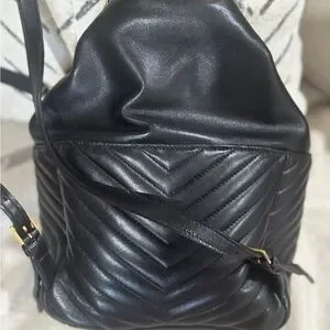 Saint Laurent Joe Drawstring Quilted Backpack – Black (Nero) Yves Saint Laurent | Bags | Saint Laurent Joe Drawstring  main image 4